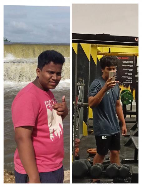 Antes y después: 75 kilos menos y una nueva profesión