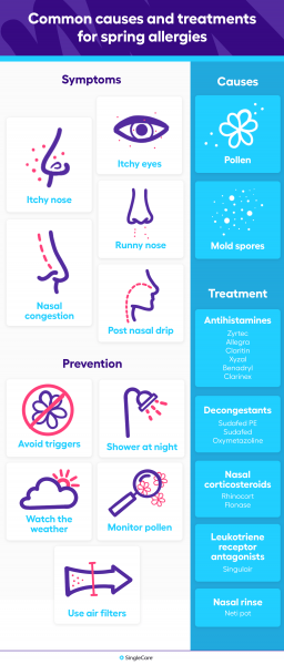 Los cinco signos principales de la polinosis