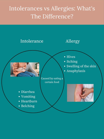 undefinedLas alergias y las intolerancias alimentarias son dos reacciones diferentes que nuestro organismo puede tener ante determinados alimentos. Aunque puedan parecer similares, es importante entender las diferencias entre ellas para poder controlar adecuadamente nuestra salud y nuestros hábitos alimentarios.