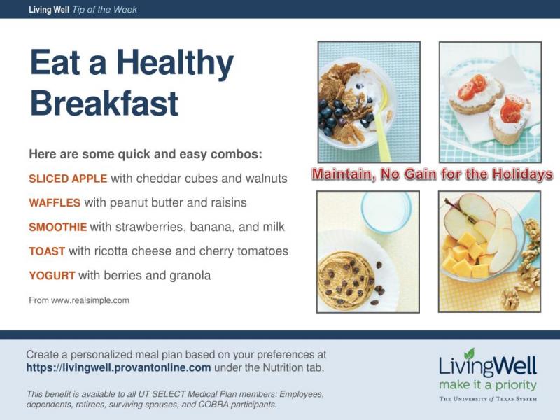 El principio 2:1:1 y 4 reglas más para un desayuno saludable