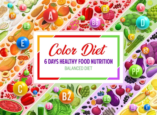 Dieta multicolor: menú para seis días