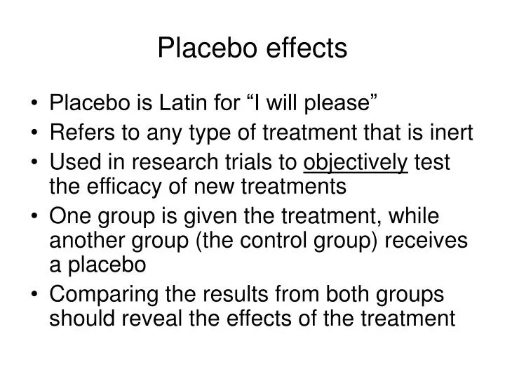 Qué es un placebo