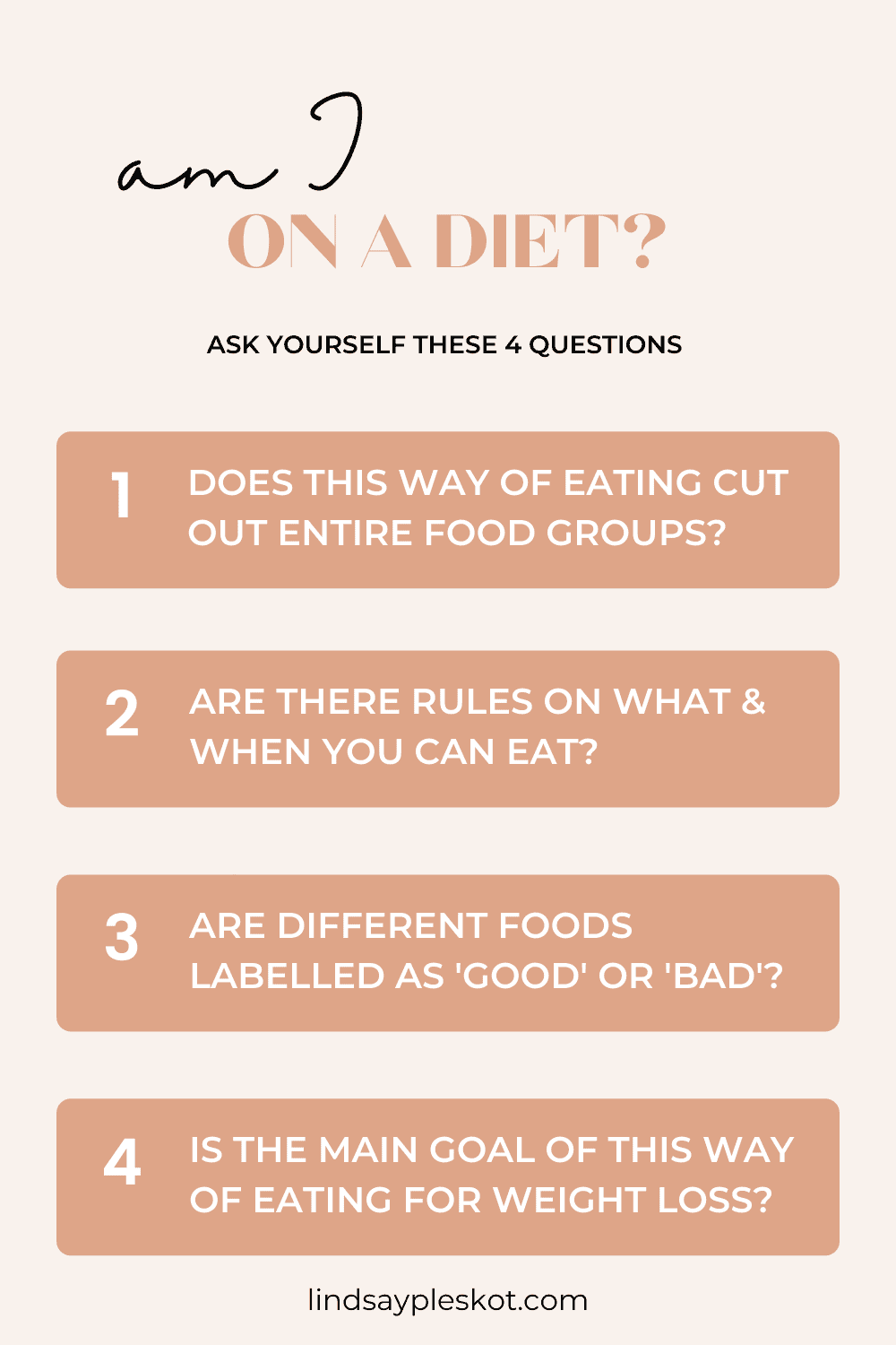 1. A dieta é adequada para você?