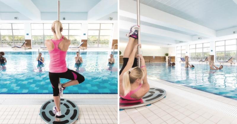 Pista de dança na piscina: o novo exercício de pole dance aquático