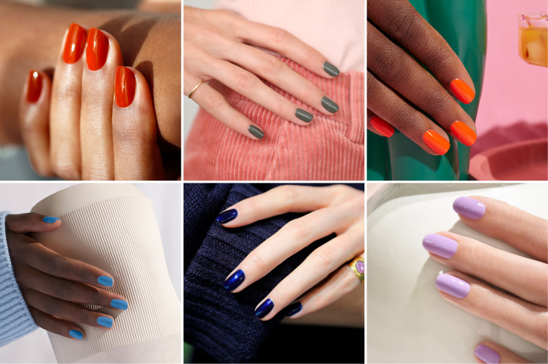 Teste de bom gosto: combinação de cores de esmalte na manicure